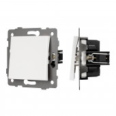 Механизм выключателя одноклавишный проходной SWT-MKP1-PL-WH-V (250V, 10A) 