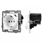 Механизм розетки с быстрой USB зарядкой SCT-MUAC-PL-WH-V (250V, 16A)