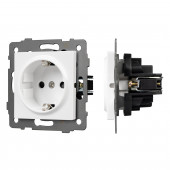 Механизм электрической розетки SCT-MEU1-PL-WH-V (250V, 16A)