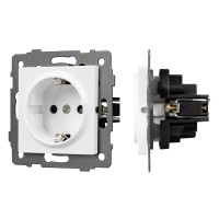 Механизм электрической розетки SCT-MEU1-PL-WH-V (250V, 16A)