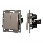 Механизм выключателя двухклавишный проходной SWT-MKP2-PL-GD-V (250V, 10A)