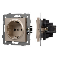 Механизм электрической розетки SCT-MEU1-PL-GD-V (250V, 16A)