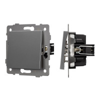 Механизм выключателя одноклавишный самовозвратный SWT-MKR1-PL-GR-V (250V, 10A)
