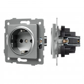 Механизм электрической розетки SCT-MEU1-PL-GR-V (250V, 16A) 