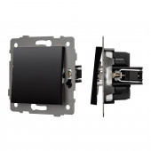 Механизм выключателя одноклавишный проходной SWT-MKP1-PL-BK-V (250V, 10A)