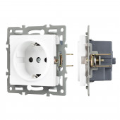 Механизм электрической розетки SCT-MEU1-PL-WH (250V, 16A)