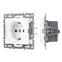 Механизм электрической розетки SCT-MEU1-PL-WH (250V, 16A)