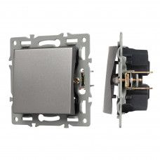 Механизм выключателя одноклавишный непроходной SWT-MK01-PL-GR (250V, 16A)  Arlight 043712