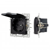 Механизм розетки влагозащищённый SCT-MCP-PL-BK (250V, 16A)