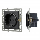 Механизм электрической розетки SCT-GP-MEU-PL-BK (250V, 16A)