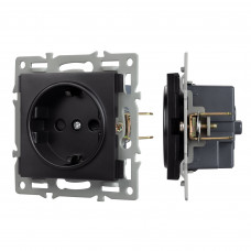 Механизм электрической розетки SCT-MEU1-PL-BK (250V, 16A) Arlight 043731
