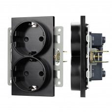 Механизм электрической розетки SCT-MEUD-PL-BK (250V, 16A) Arlight 043765