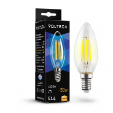 Светодиодная лампа Crystal Candle 5W 3000K E14 DIM 340° Voltega 7200