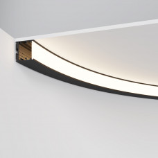 Радиусный профиль 35x35 ?1500мм внутренний 1/4 круга черный Led Strip ALM-3535R-B-IN-90°-1.5M