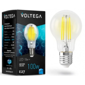 Лампа светодиодная филаментная Voltega E27 10W 4000К прозрачная VG10-А1E27cold10W-F