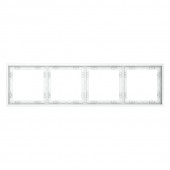Рамка пластиковая VOLTUM S70 на 4 поста,(белый матовый)