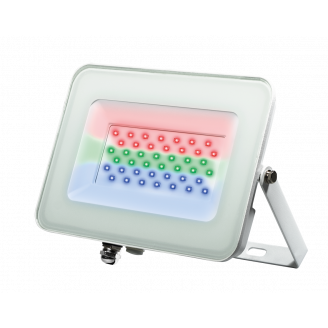 Прожектор светодиодный PFL- 30W RGB WH IP65 БЕЛЫЙ Jazzway 5012103