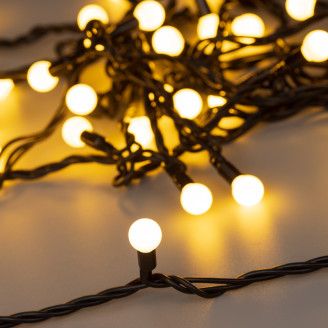 Светодиодная гирлянда ARD-BALL-CLASSIC-D13-10000-BLACK-100LED WARM (230V, 7W) Arlight 025572