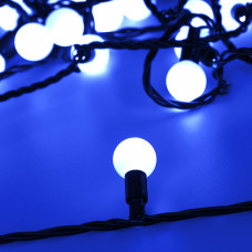 Светодиодная гирлянда ARD-BALL-CLASSIC-D23-10000-BLACK-80LED BLUE (230V, 3.5W) Arlight 025600