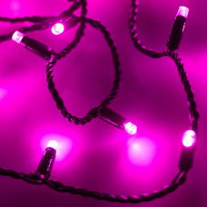 Светодиодная гирлянда ARD-STRING-CLASSIC-10000-BLACK-100LED-FLASH PINK (230V, 7W) Arlight 025807