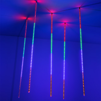 Светодиодная гирлянда ARD-ICEFALL-CLASSIC-D12-1000-5PCS-CLEAR-120LED-LIVE RGB (230V, 11W) Arlight 026056