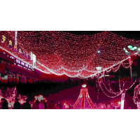 Гирлянда Сетка уличная , 300 LED, 2 х 1,5 м, красный