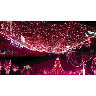 Гирлянда Сетка уличная , 300 LED, 2 х 1,5 м, красный Jazzway NTLD300-R-E