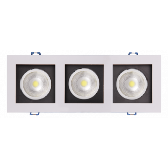 Светильник встраиваемый PSP-S 213  3x8W 4000K 55° White IP40 Jazzway 5005662