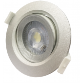 Светильник встраиваемый PSP-R   9044 7W SILV 4000K 38° круг/поворот IP40