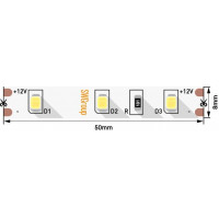 Лента светодиодная стандарт 2835, 60 LED/м, 6,3 Вт/м, 12В , IP20, Цвет: Холодный белый SWG260