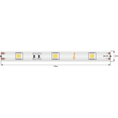 Лента светодиодная стандарт 5050, 30 LED/м, 7,2 Вт/м, 12В , IP65, Цвет: Теплый белый SWG530