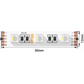 Лента светодиодная стандарт 5050, 60 LED/м, 19,2 Вт/м, 12В , IP20, Цвет: RGB + холодный белый SWG560