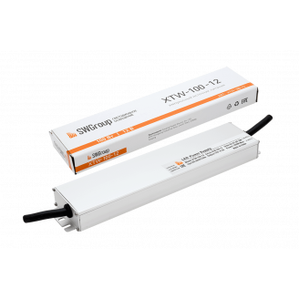Ультратонкий блок питания в металлическом корпусе, IP67, 100W, 12V SWG 003069