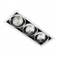 Встраиваемый светодиодный светильник Ambrella light Cardano T813 BK/CH 3*12W 4200K Ambrella light T813 BK/CH 3*12W 4200K