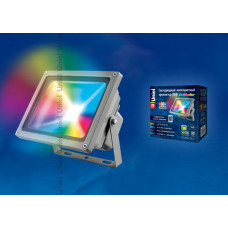 Прожектор светодиодный ULF-S01-30W/RGB/RC IP65 110-240В картон UNIEL UL-00001034