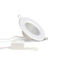 Светодиодный точечный светильник TH-100-5W Универсальный белый d100 мм (Белый корпус)-400lm