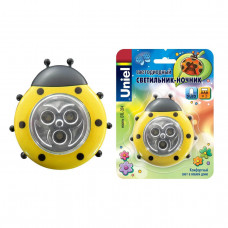 Настольная лампа Uniel DTL-354 Божья Коровка/Yellow/3LED/3AAA 07718 UNIEL DTL-354 Божья Коровка/Yellow/3LED/3AAA