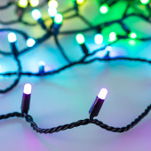 Светодиодная гирлянда ARD-STRING-CLASSIC-10000-BLACK-100LED-MILK-LIVE RGB-DMX (24V, 10W) (ARDCL, Закрытый)