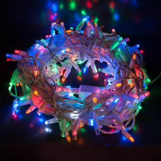 Гирлянда Eurosvet нить 10м IP65 400-101 мульти с мерцанием Eurosvet 400-101 мульти с мерцанием