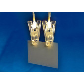 Светодиодная гирлянда Uniel Прищепки теплый белый ULD-S0200-010/STB/2AA Warm White IP20 Clips UL-00005484