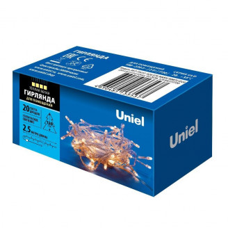 Светодиодная гирлянда Uniel 220V теплый белый ULD-S0250-020/STA Warm White IP20 UL-00007191 UNIEL ULD-S0250-020/STA Warm White IP20