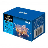 Светодиодная гирлянда Uniel 220V теплый белый ULD-S1000-100/DTA Warm White IP20 UL-00007200