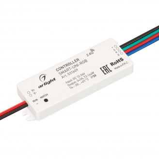 Контроллер SMART-UNI-RGB (12-24V, 3x2A, 2.4G) (ARL, IP20 Пластик, 5 лет) Arlight 031609