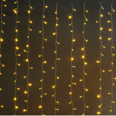 Электрогирлянда Занавес 368  желтых LED, 1,5х1,5м, IP20, соединяемая Jazzway LDCL368-Y-E