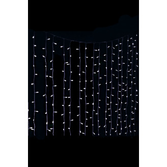 Электрогирлянда Занавес 368  белых  LED, 1,5х1,5м, IP20, соединяемая Jazzway LDCL368-W-E