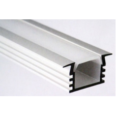 Встраиваемый алюминиевый профиль, Серебристый анодированный 2000х22х12мм для однорядной ленты Комфортный свет СП256