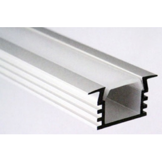 Встраиваемый алюминиевый профиль, Серебристый анодированный 2000х22х12мм для однорядной ленты Комфортный свет СП256