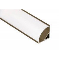 Угловой алюминиевый профиль, Медный анодированный 2000х16х16мм овал, для однорядной ленты