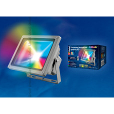 Прожектор светодиодный ULF-S01-10W/RGB/RC IP65 110-240В картон UNIEL 07467